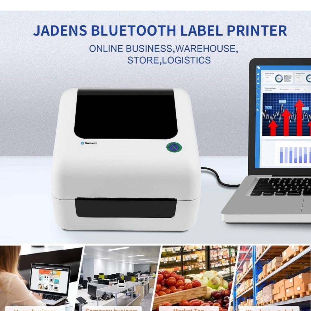 Jadens 168BT wireless Thermal Label printer white - Picture 7 of 8